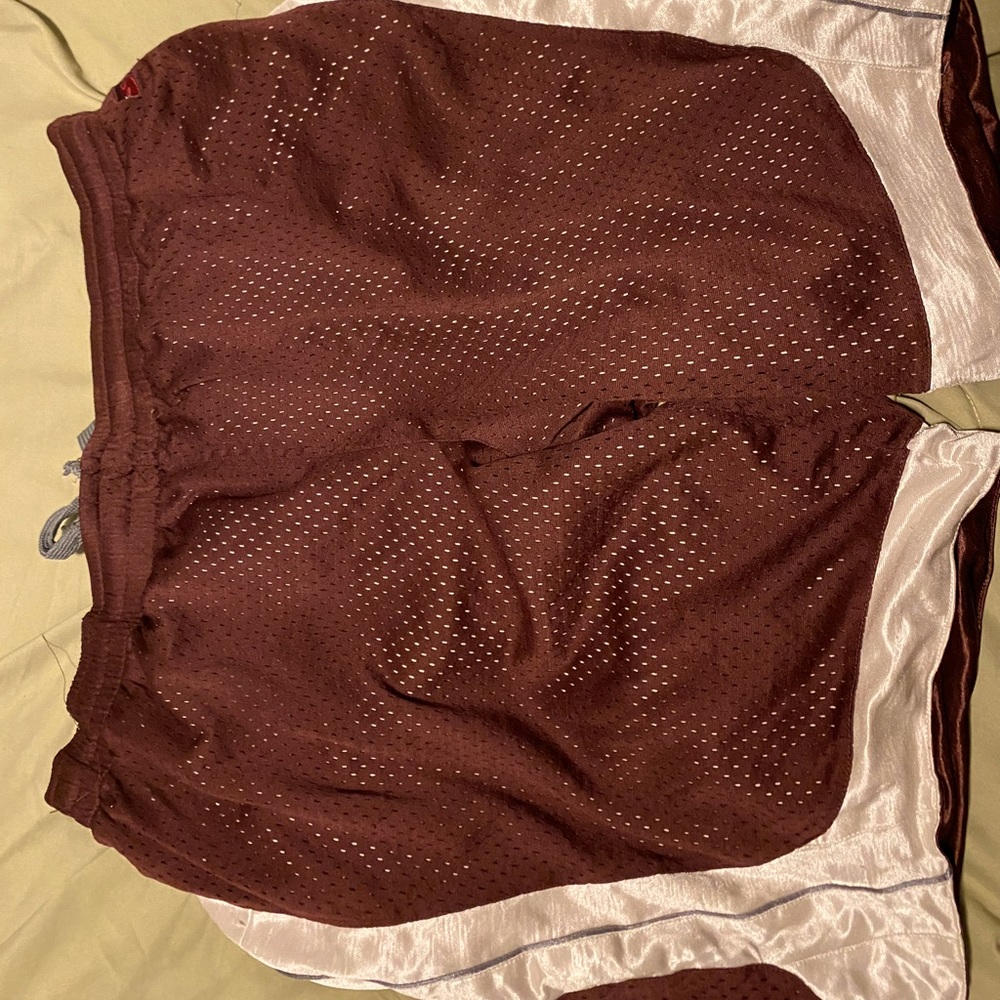 STARTER Shorts Large  Maroon/White